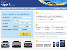 Tablet Screenshot of belgradeairportcarhire.com